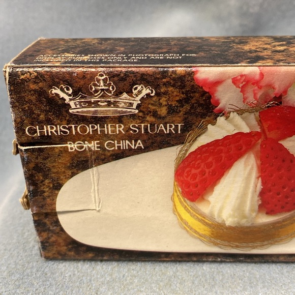 Cake Server CHRISTOPHER STUART BONE CHINA ROYAL WHITE CAKE SERVER Y1010 - Picture 10 of 11